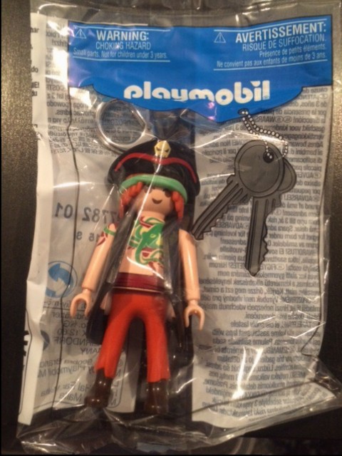 LLAVERO ORIGINAL DE PLAYMOBIL FIGURA PIRATA EN BOLSA ORIGINAL