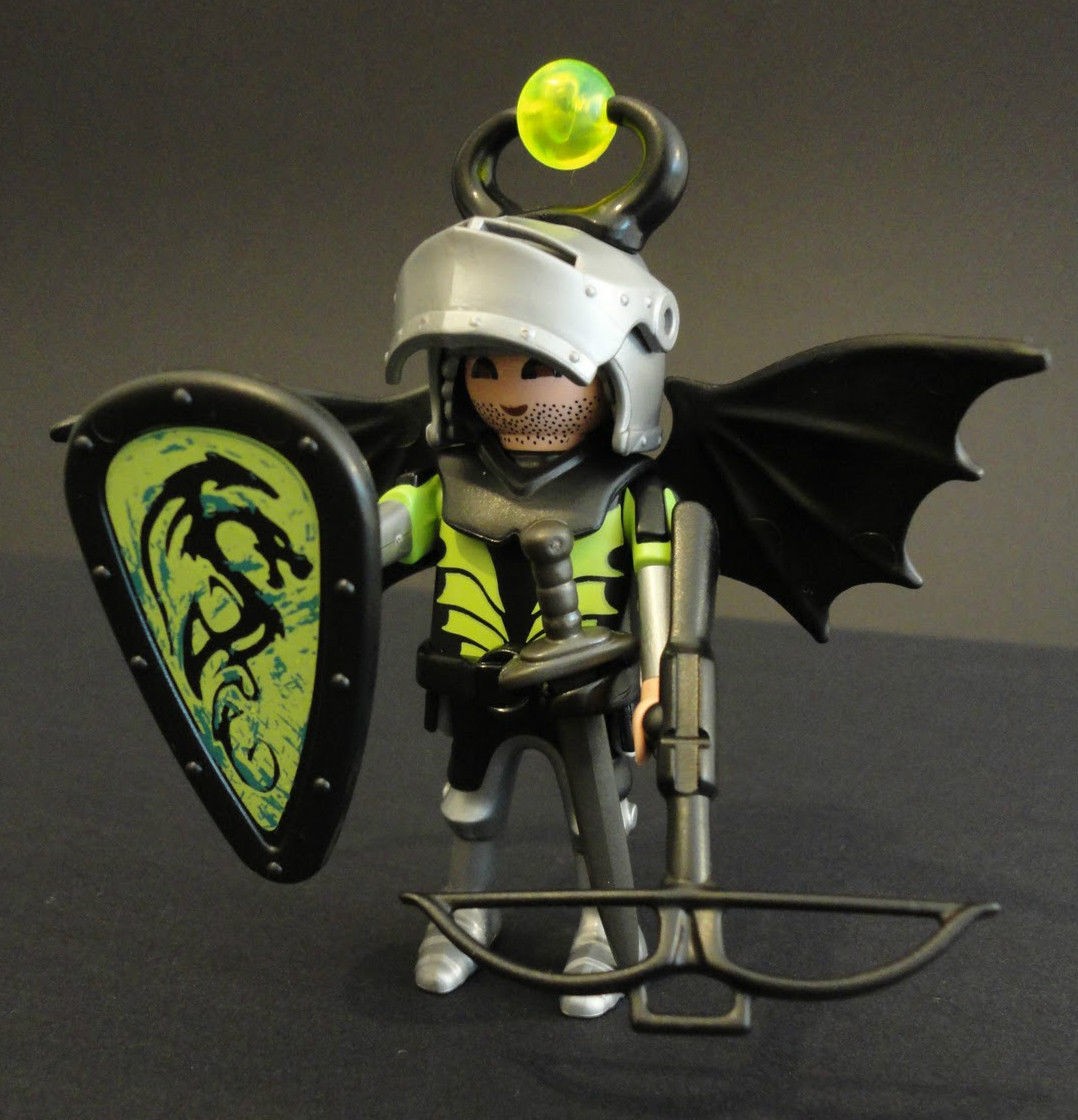 PLAYMOBIL SERIE 1 FIGURA CABALLERO NEGRO