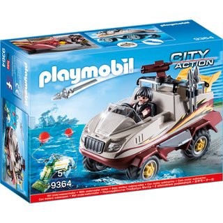 PLAYMOBIL 9364 VEHÍCULO ANFIBIO LADRONES