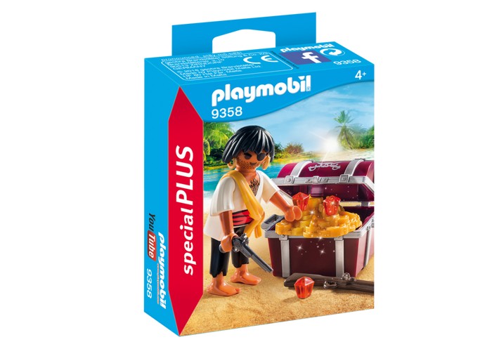 PLAYMOBIL ESPECIAL PLUS 9358 PIRATA CON TESORO