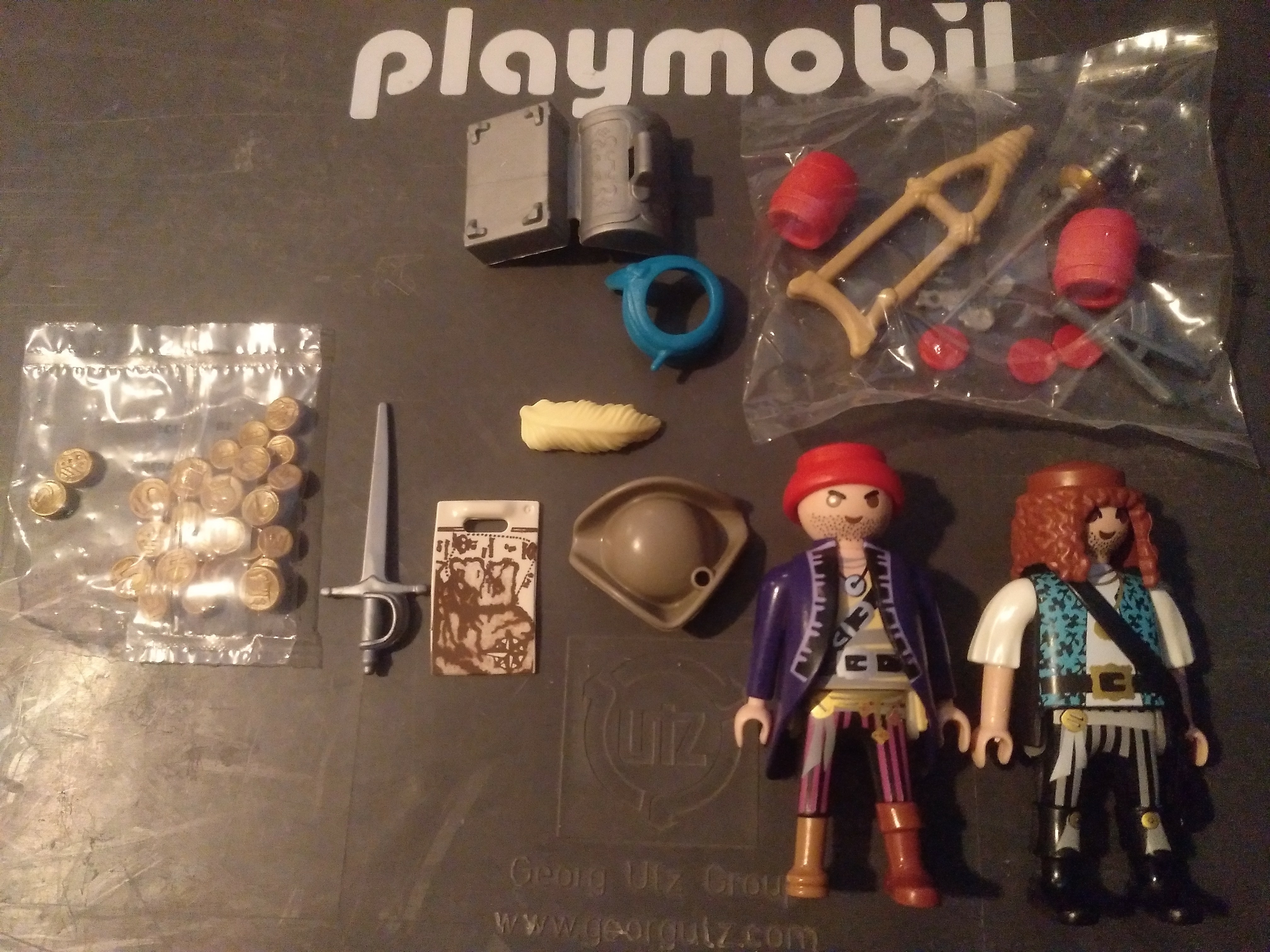 PLAYMOBIL BOLSA DE PIRATAS CON COMPLEMENTOS , MULETA , EN BOLSA CERRADA