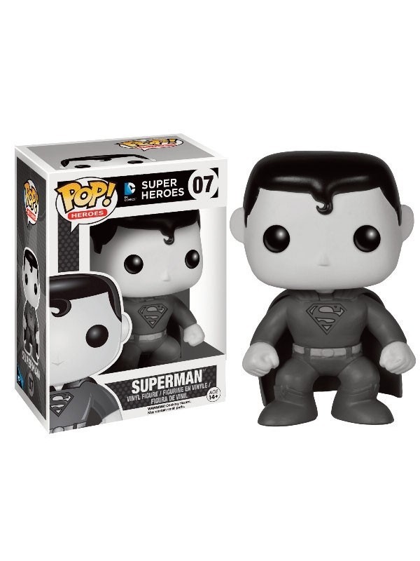FUNKO POP SUPERMAN BLACK AND WHITE