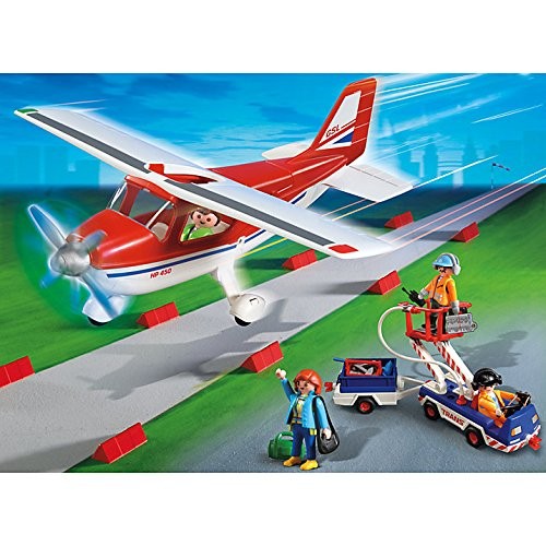 PLAYMOBIL AVIONETA CON VEHICULO DE REPOSTAJE
