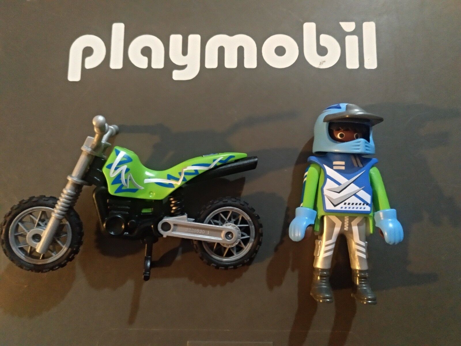 PLAYMOBIL MOTO DE CROSS VERDE