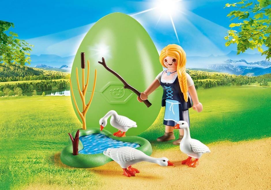 PLAYMOBIL 70083 HUEVO ALDEANA CON GANSOS