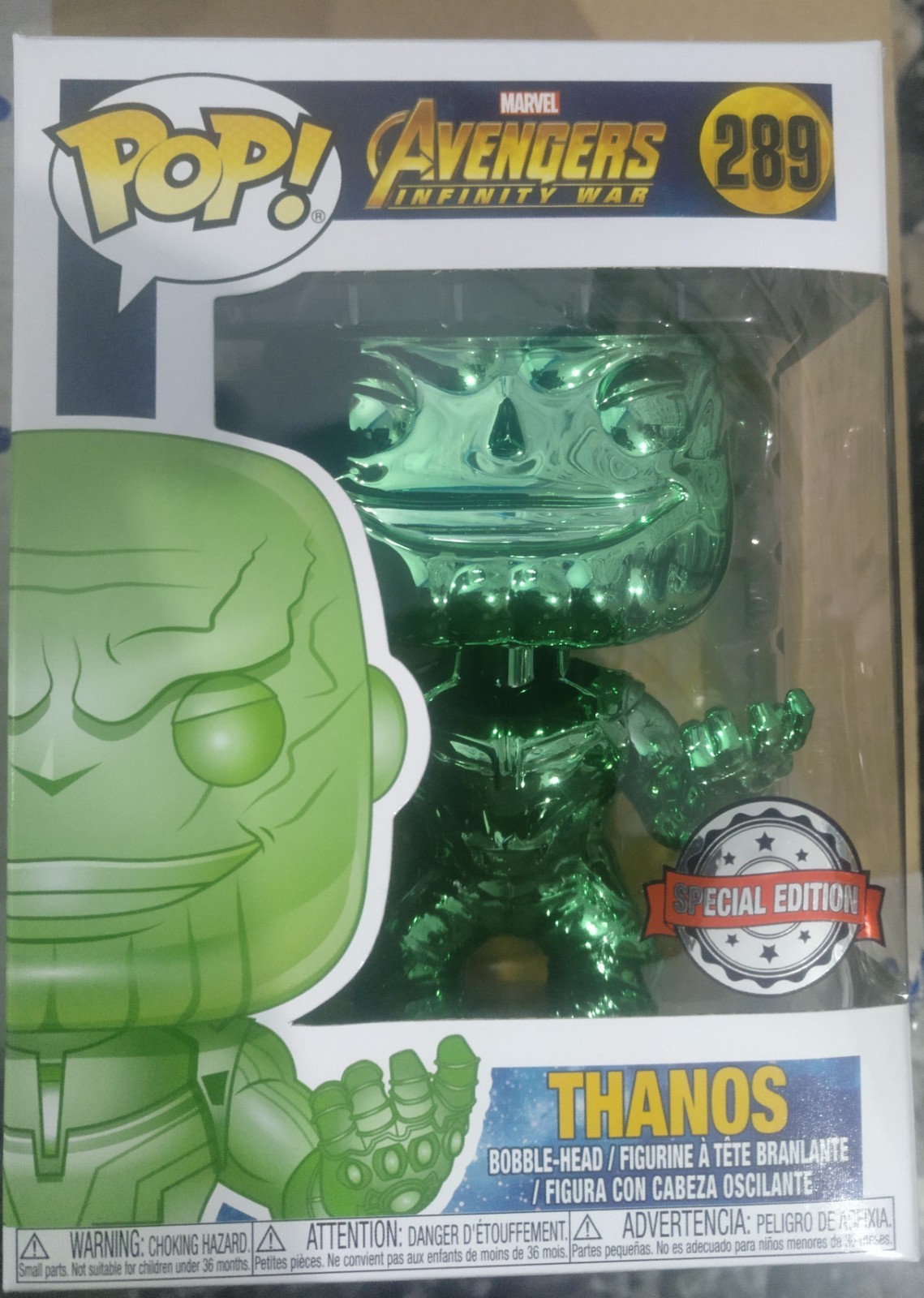 FUNKO POP MARVEL - THANOS CROMADO COLOR VERDE