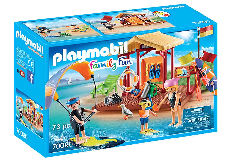 PLAYMOBIL SERIE CAMPING Y VACACIONES 2019 - 70090 ESCUELA DE DEPORTES ACUATICOS