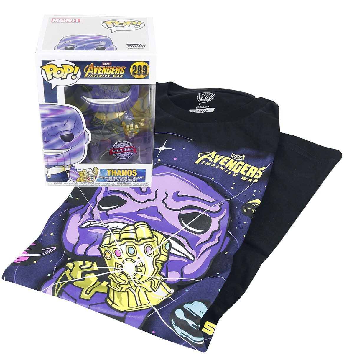 FUNKO POP & TEE SET FIGURA EXCLUSIVA Y CAMISETA THANOS