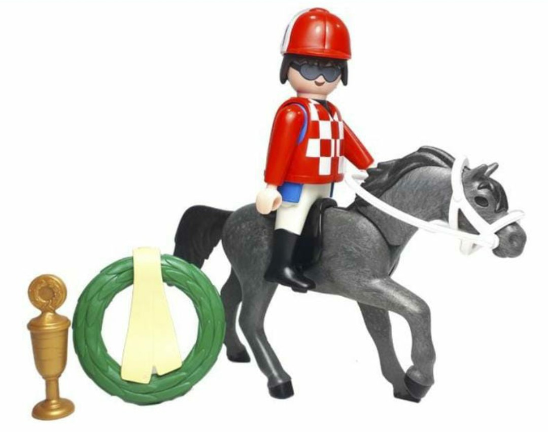 PLAYMOBIL 9261 JOCKEY CON SU CABALLO ( EN BOLSA )