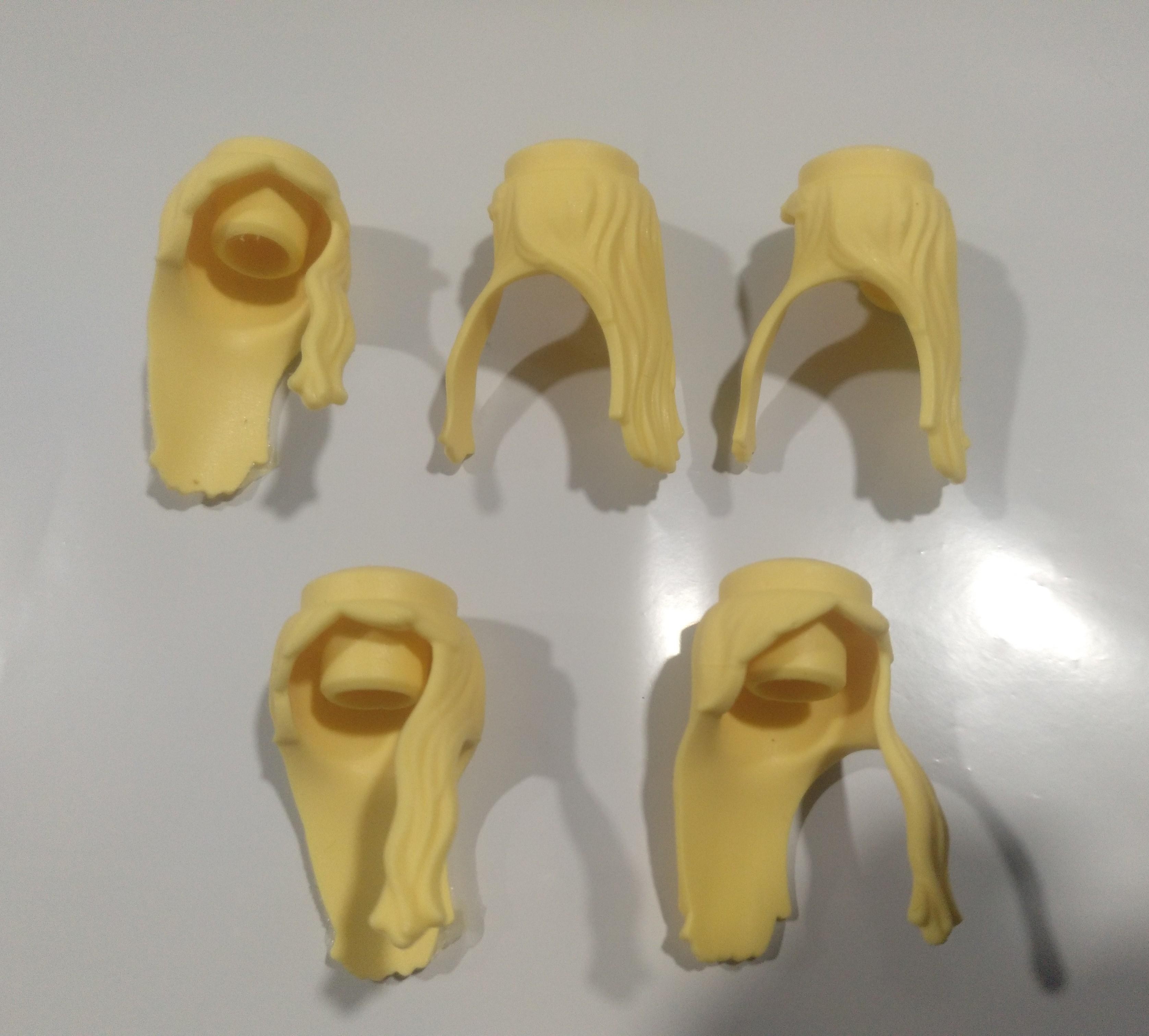 PLAYMOBIL GRUPO DE 5 PELUCAS RUBIAS DE GOMA - 11/2/16