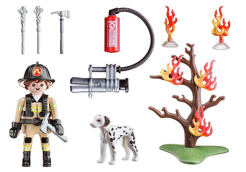 PLAYMOBIL 70310 EN BOLSA , BOMBERO APAGANDO FUEGO - 22/4/21