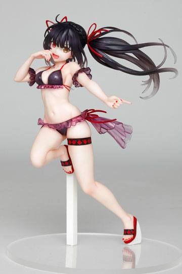 TAITO Date A Live: Date A Bullet Estatua PVC Kurumi Tokisaki Swimwear Ver. 18 cm