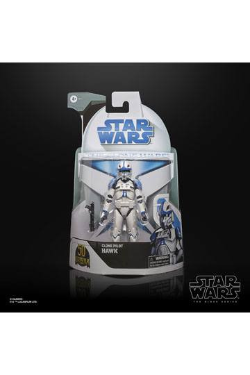 Star Wars The Clone Wars Black Series Lucasfilm 50th Anniversary Figura 2021 Clone Pilot Hawk 15 cm