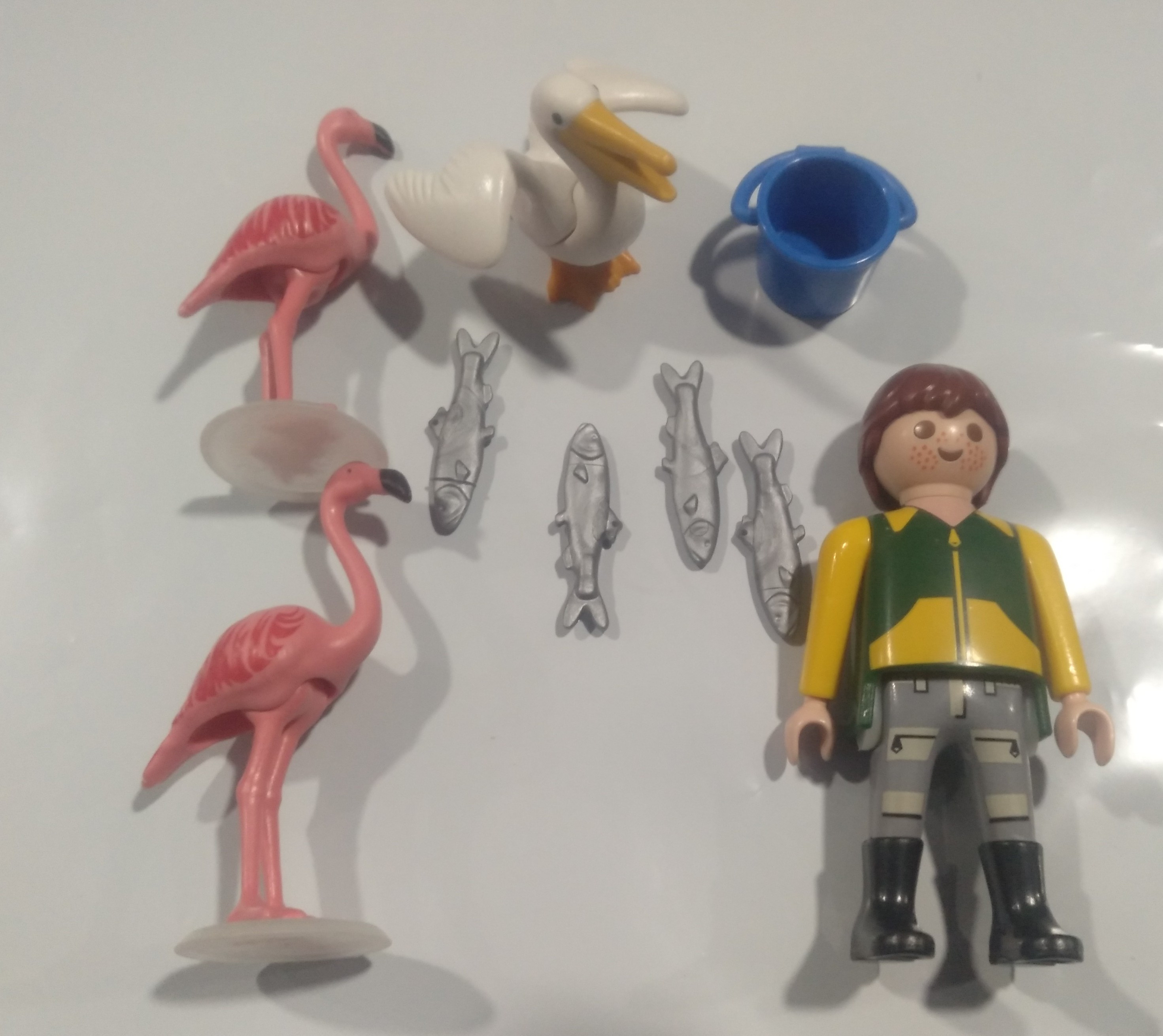 PLAYMOBIL CUIDADOR DE ZOO CON FLAMENCOS Y PELICANO - 4/8/21