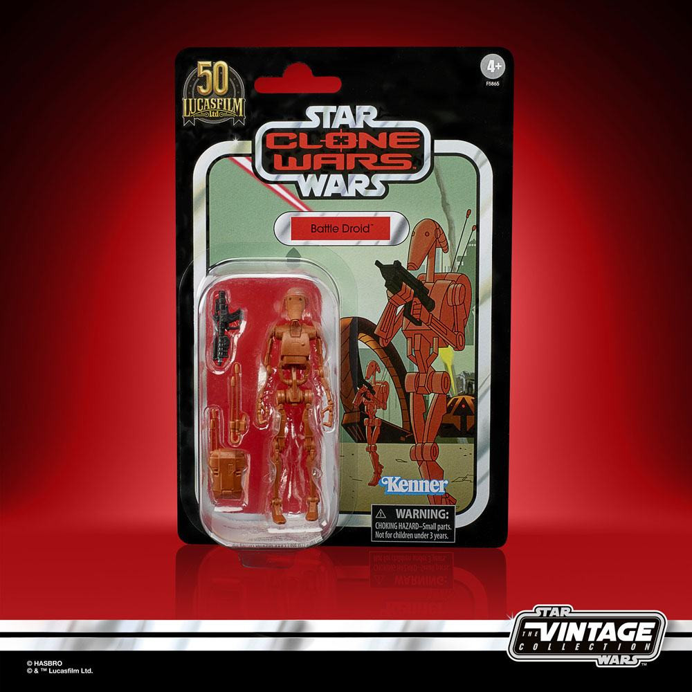 HASBRO Star Wars The Clone Wars Vintage Collection Figura 2022 Battle Droid 10 cm