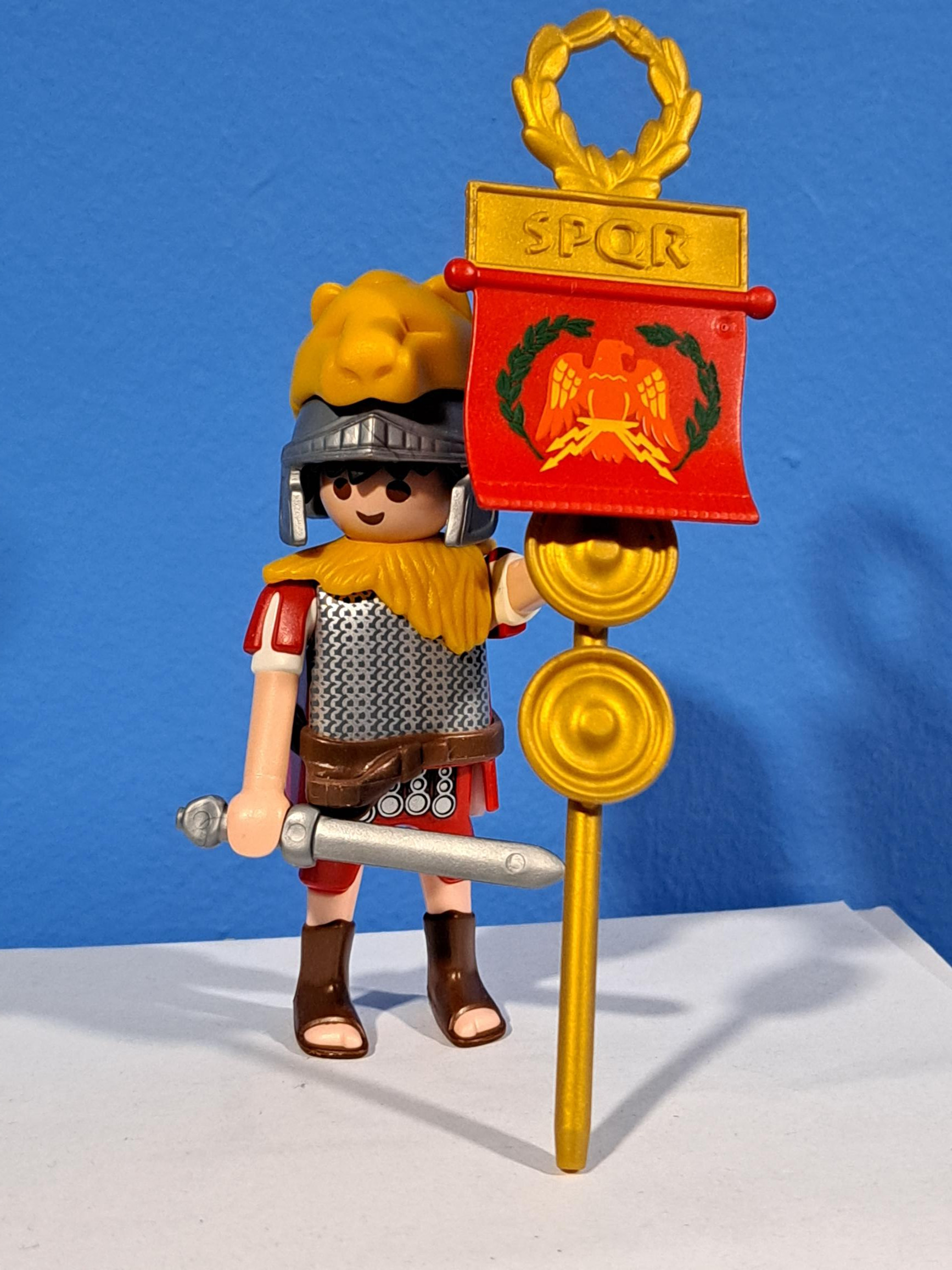 PLAYMOBIL SOLDADO ROMANO CON ESTANDARTE , ROMA - 16/2/19