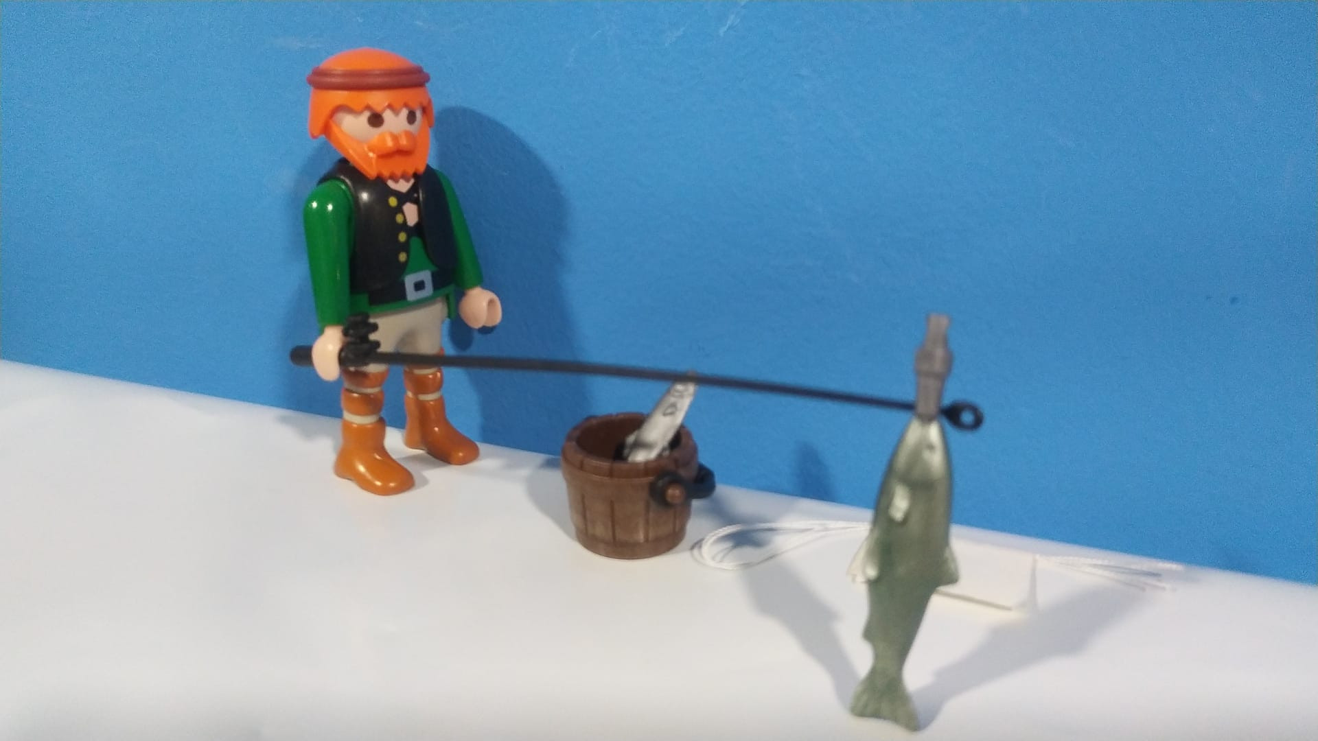 PLAYMOBIL FIGURA ALDEANO , PESCADOR , BELEN - 4/8/21