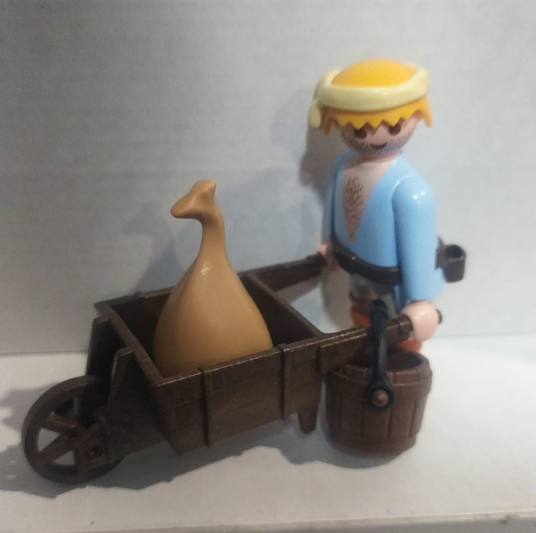 PLAYMOBIL ALDEANO CON CARRETILLA , BELEN - 17/5/22