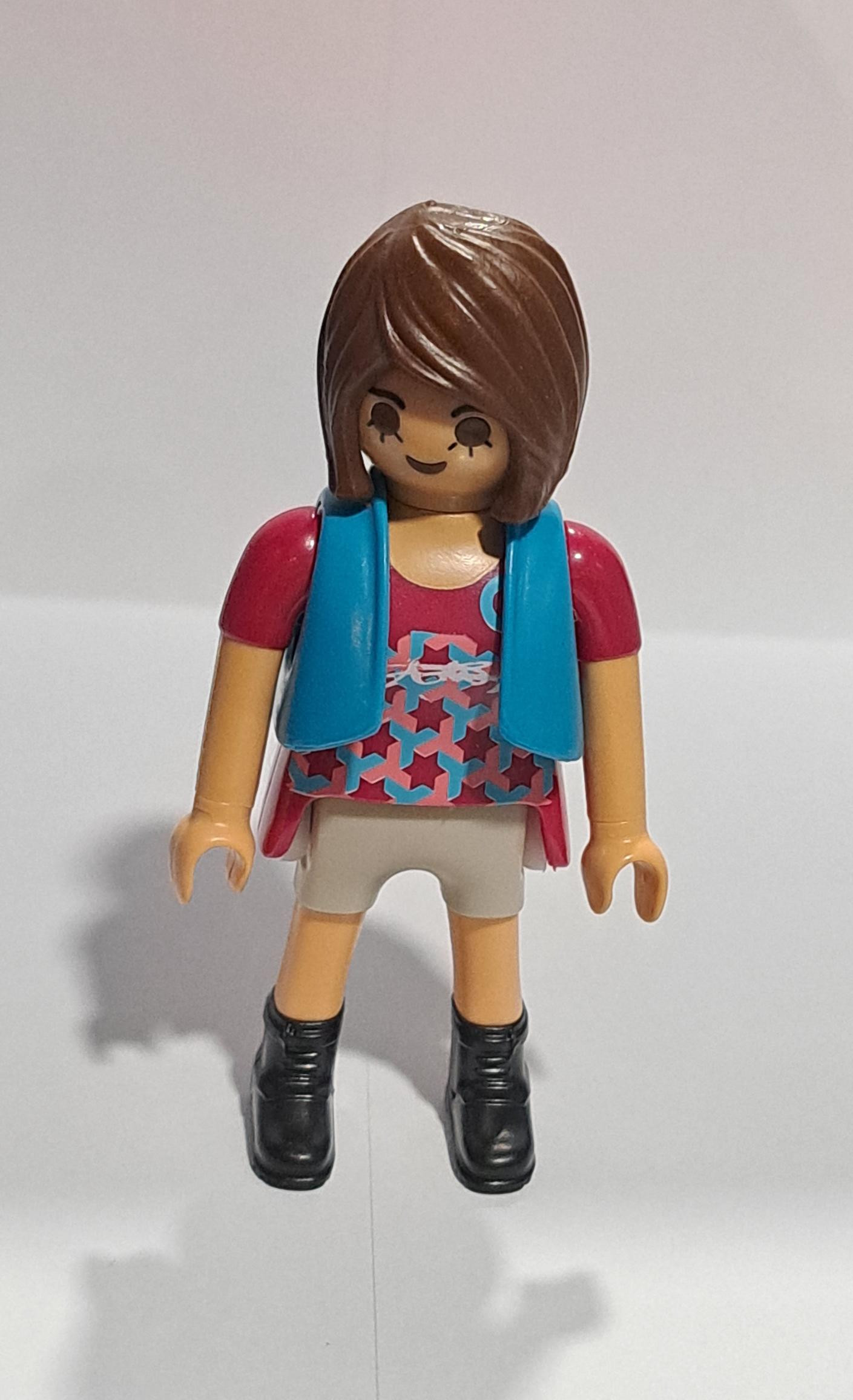 PLAYMOBIL MUJER MORENA CON CHALECO AZUL - 21/8/23