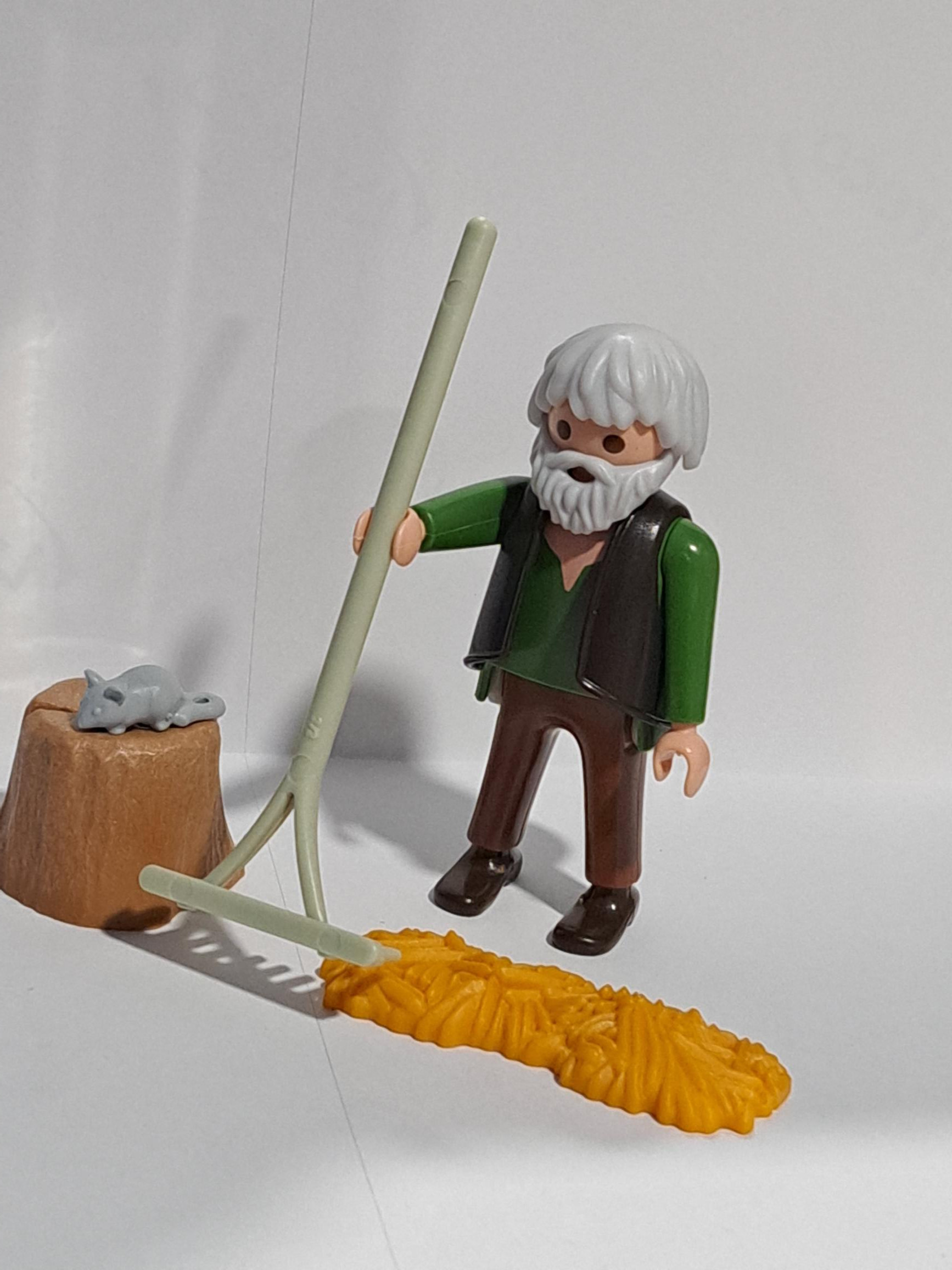 PLAYMOBIL ALDEANO AGRICULTOR , MEDIEVAL , BELEN - 28/9/23