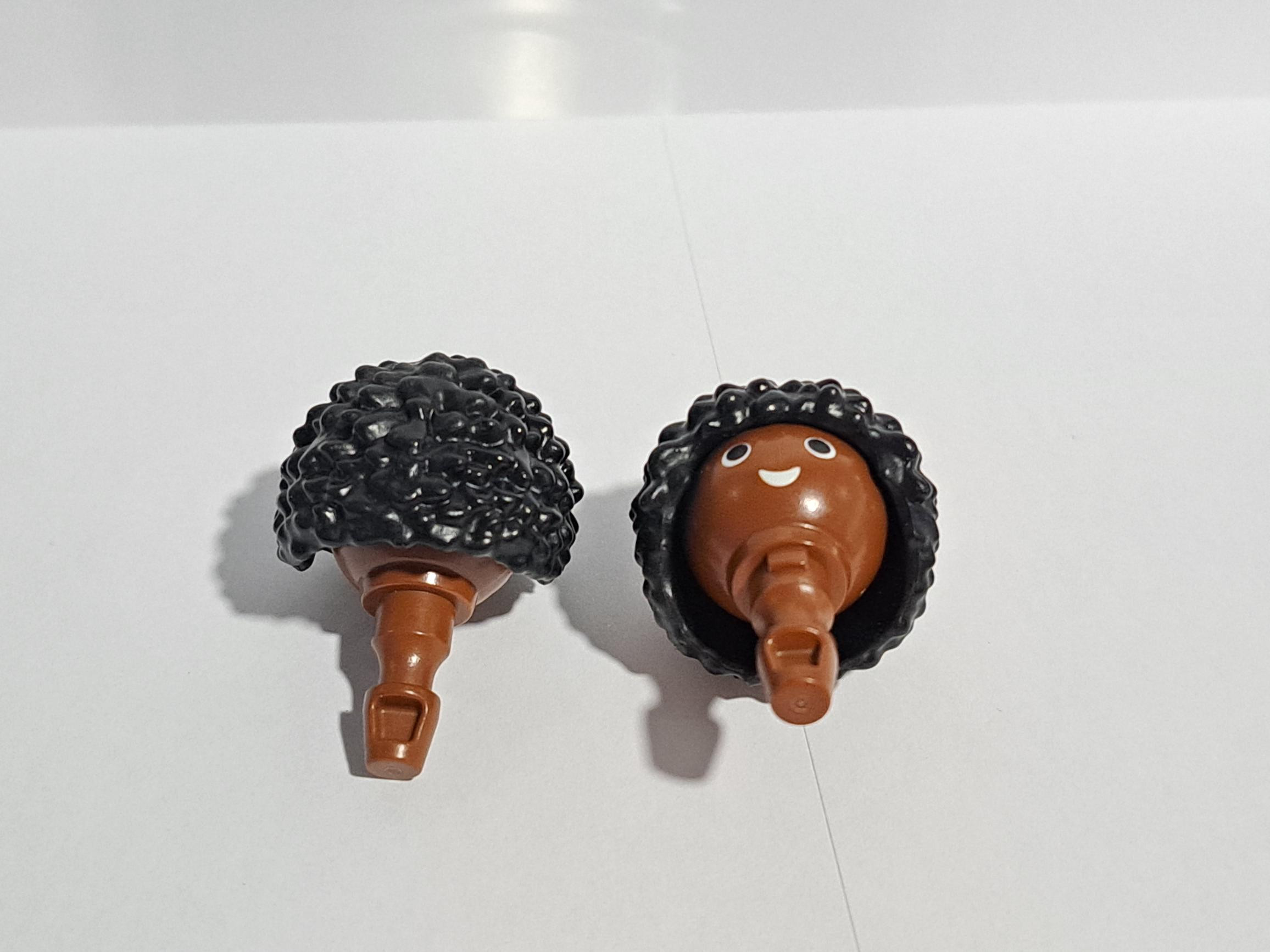 PLAYMOBIL PAREJA CABEZA Y PELO AFRO NEGRAS - 30/10/23