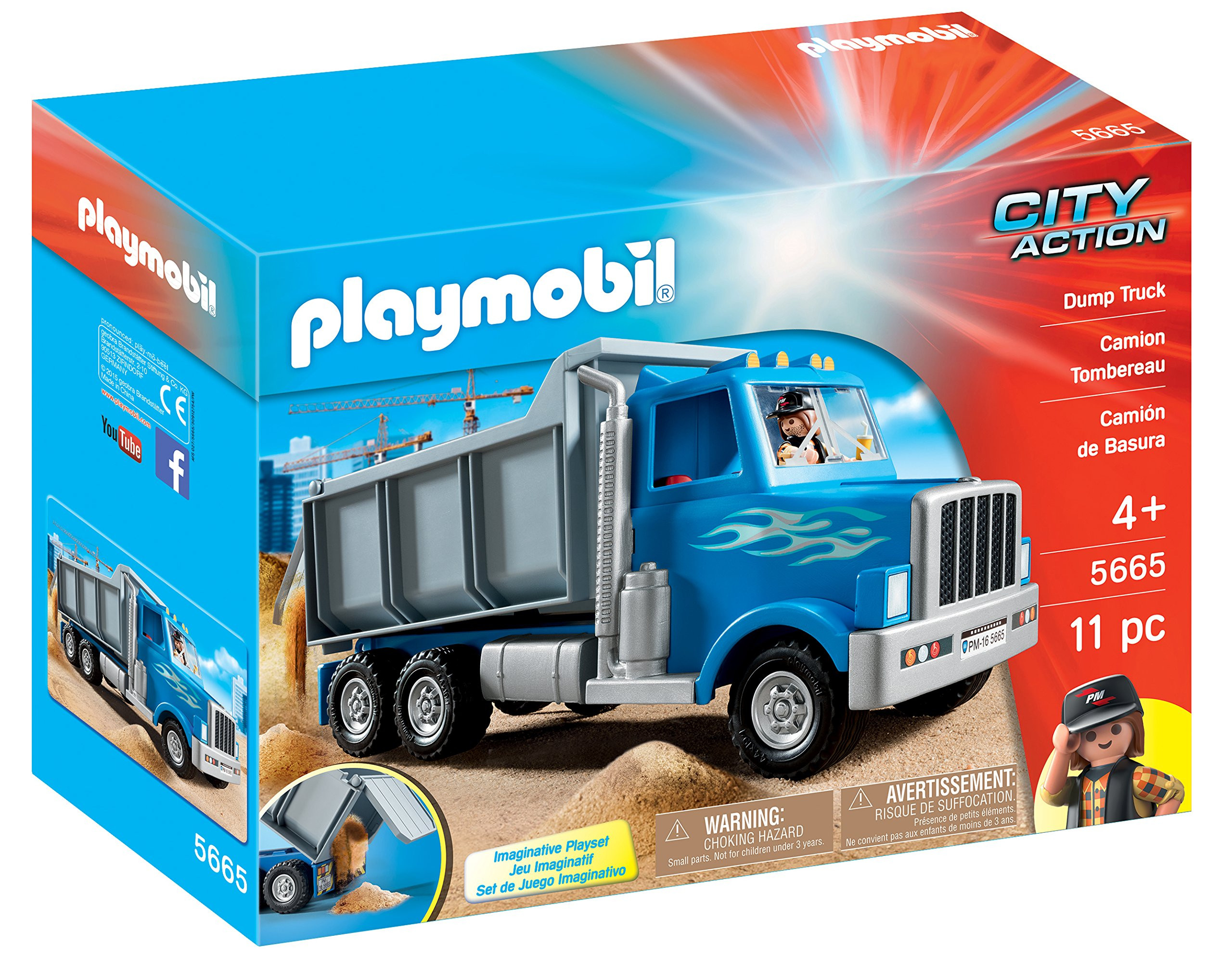 PLAYMOBIL 5665 CAMION DE VOLCADO EXCLUSIVO USA