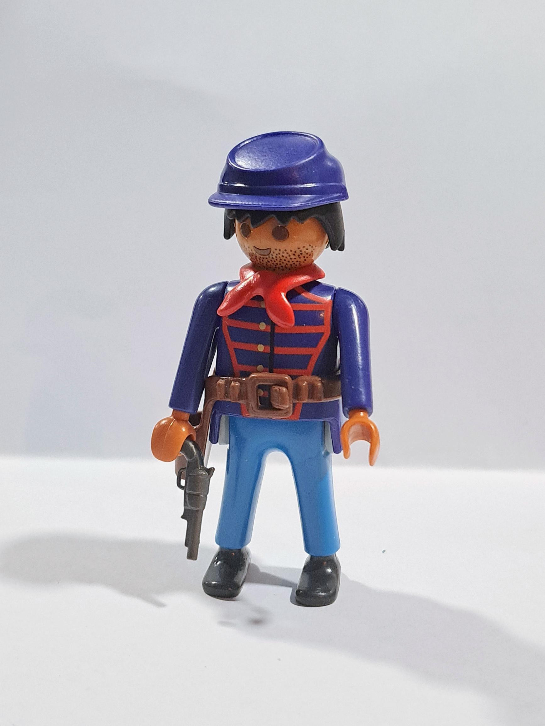 PLAYMOBIL SOLDADO EJERCITO DE LA UNION CON CUELLO ROJO , NORDISTA - 13/12/19