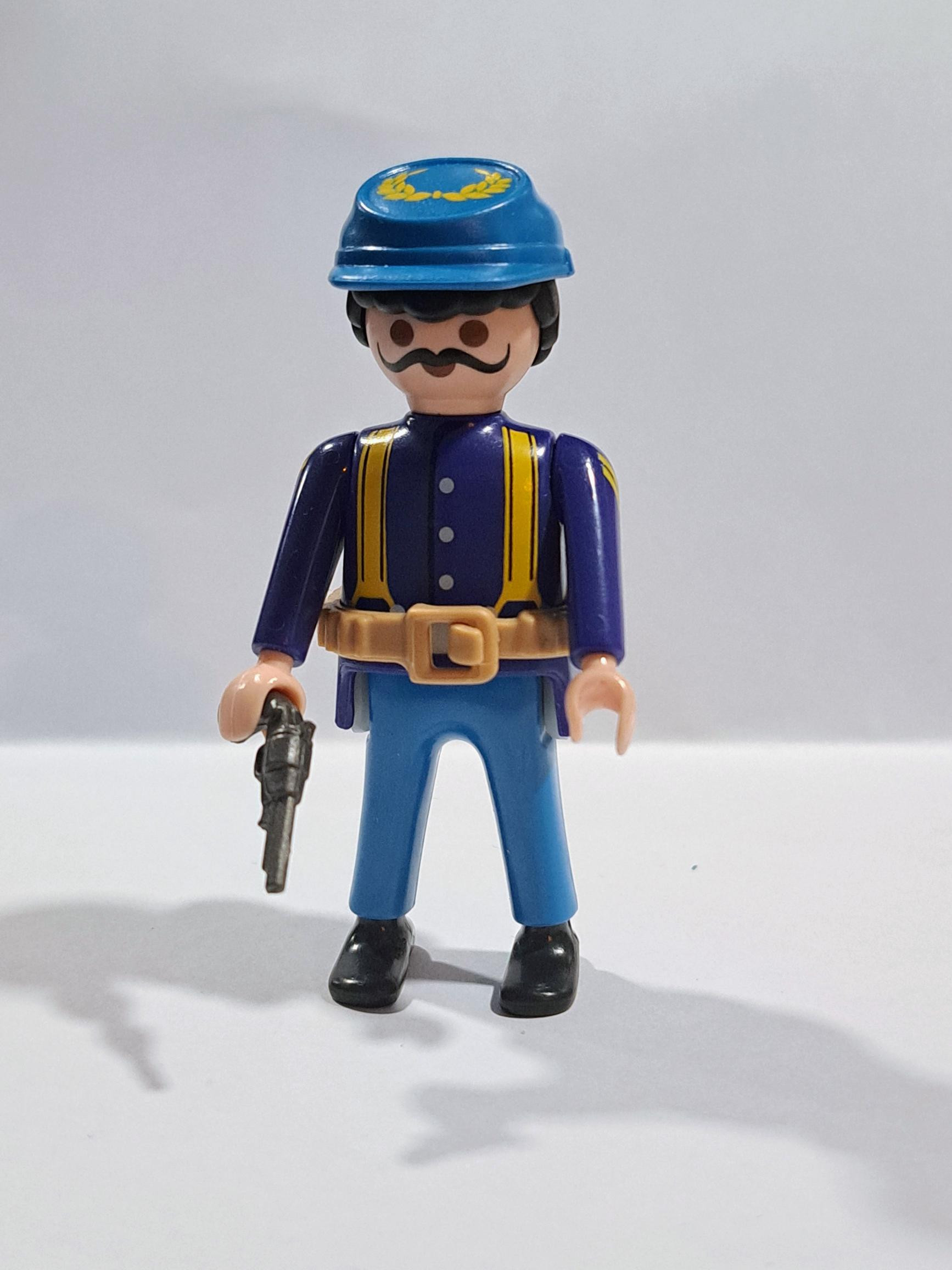 PLAYMOBIL SOLDADO EJERCITO DE LA UNION CON BIGOTE , NORDISTA - 13/12/19