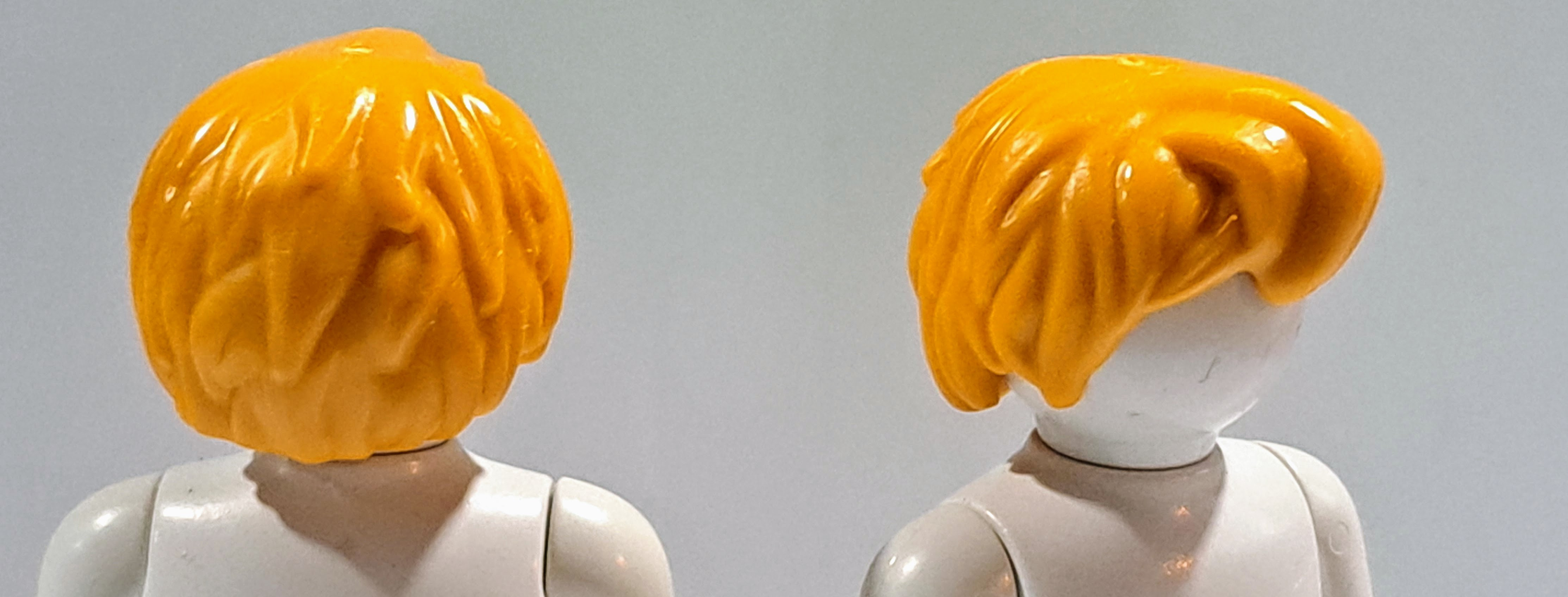PLAYMOBIL 2X PELUCA COLOR MOSTAZA CON TUPE , IDEAL TINTIN- 3/3/19