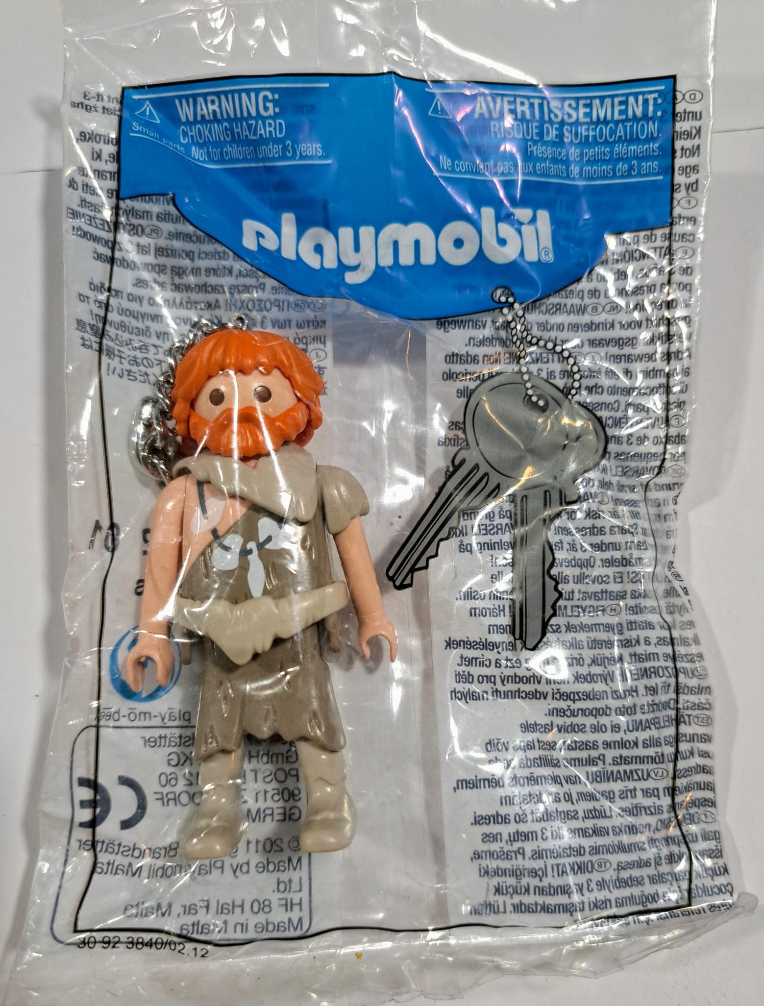 PLAYMOBIL LLAVERO ORIGINAL FIGURA CAVERNICOLA - 16/3/23