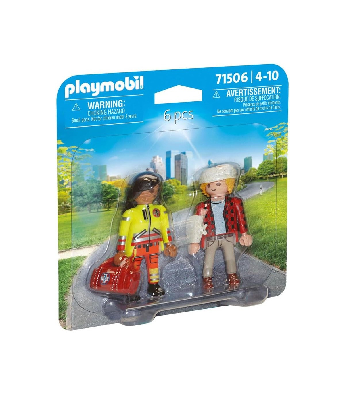 PLAYMOBIL DUO PACK 71506 ENFERMERA Y HOMBRE HERIDO