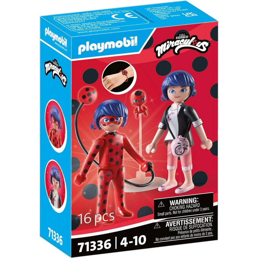 PLAYMOBIL LADYBUG , MIRACULOUS 71336 MARINETTE & LADYBUG