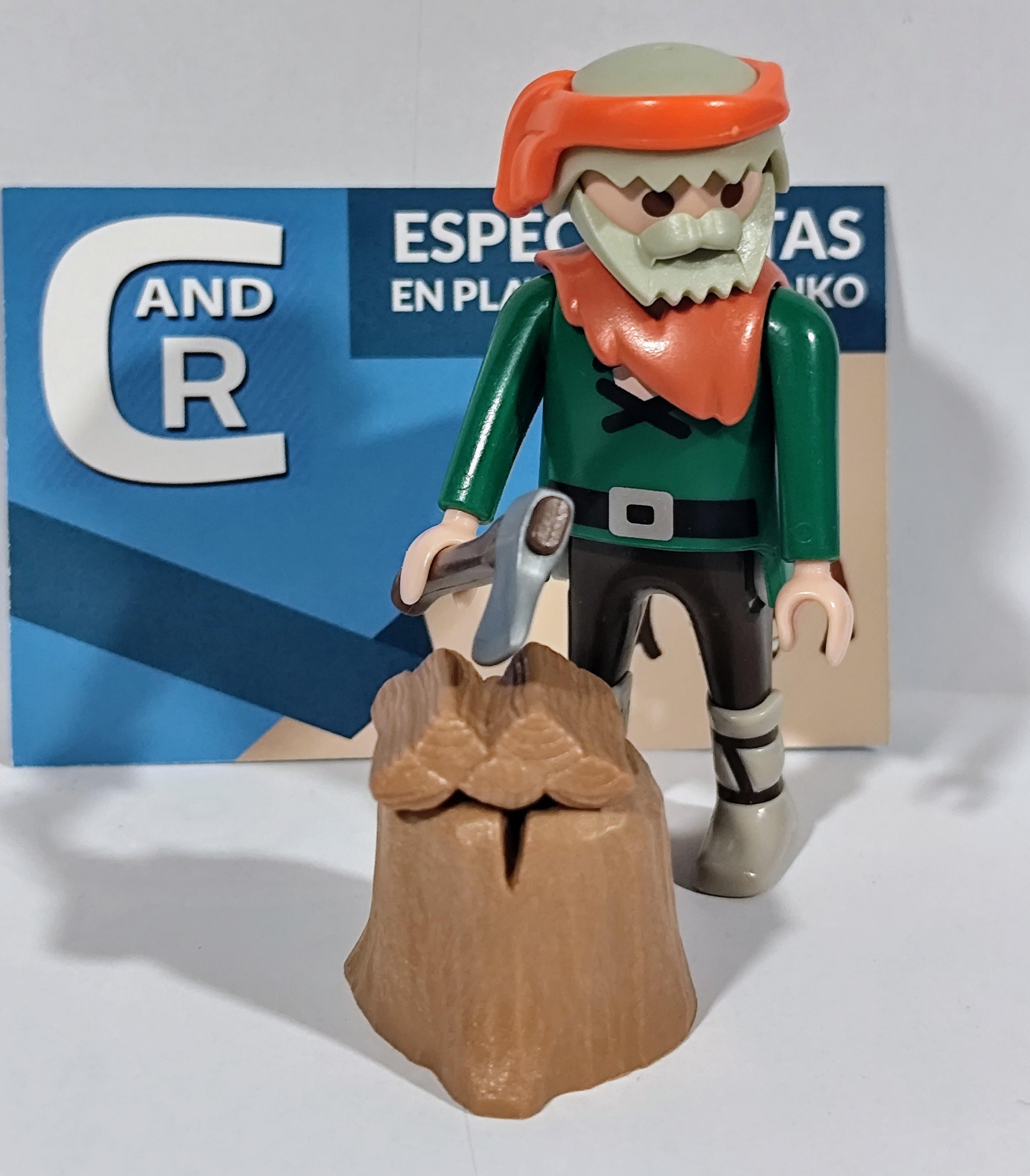 PLAYMOBIL ALDEANO , LEÑADOR , BELEN - 10/11/18