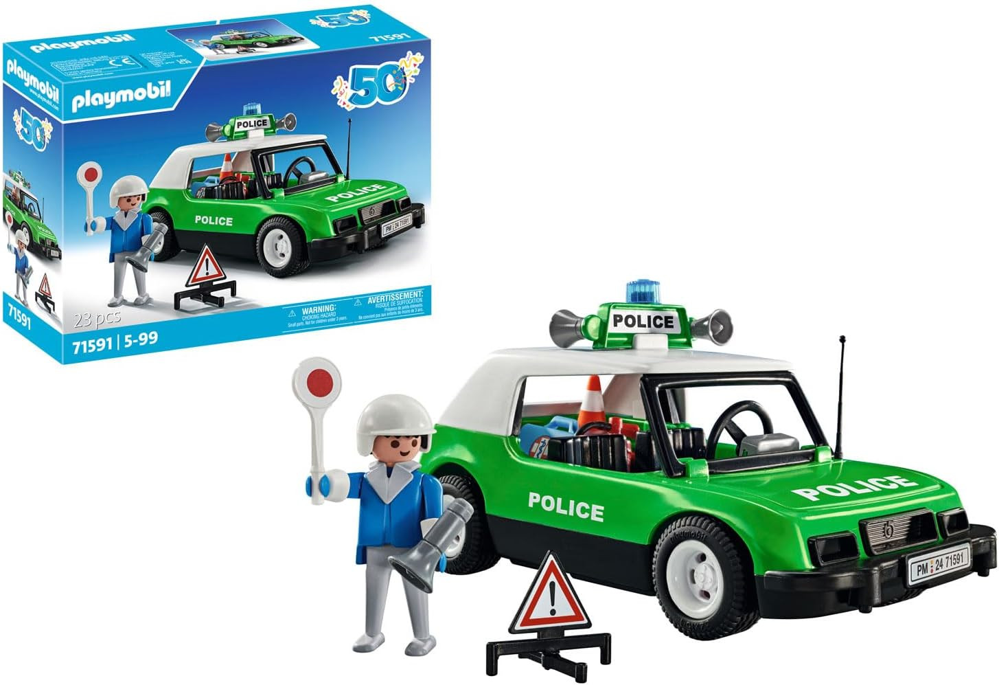 PLAYMOBIL 71591 COCHE DE PLICIA CLASICO 50 ANIVERSARIO