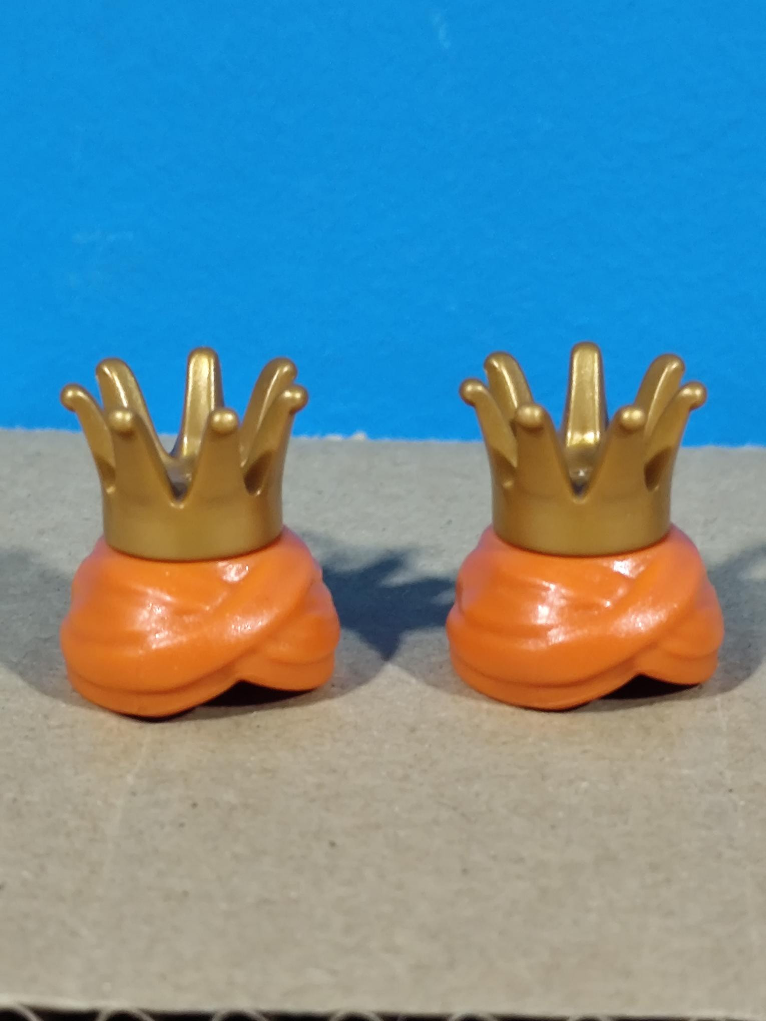 PLAYMOBIL 2X TURBANTE NARANJA CON CORONA - 28/9/21