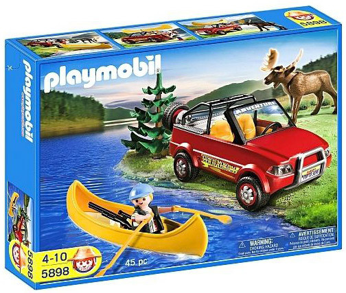 PLAYMOBIL 5898 AVENTURERO CON COCHE Y CANOA