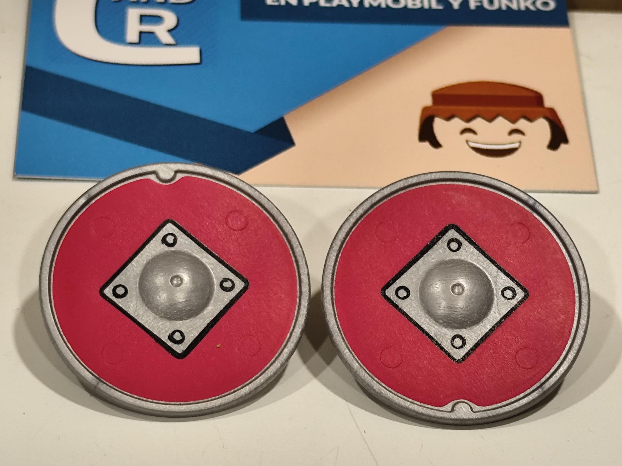 PLAYMOBIL 2X ESCUDO VIKINGO ROSA - 29/1/25
