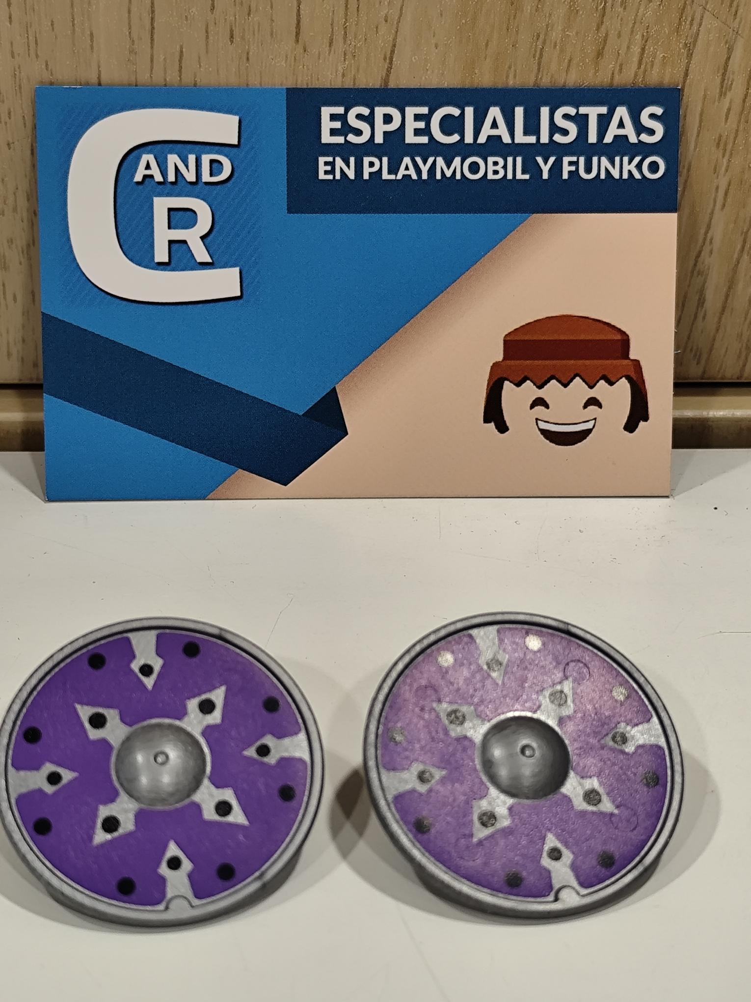 PLAYMOBIL 2X ESCUDO VIKINGO MORADO - 29/1/25