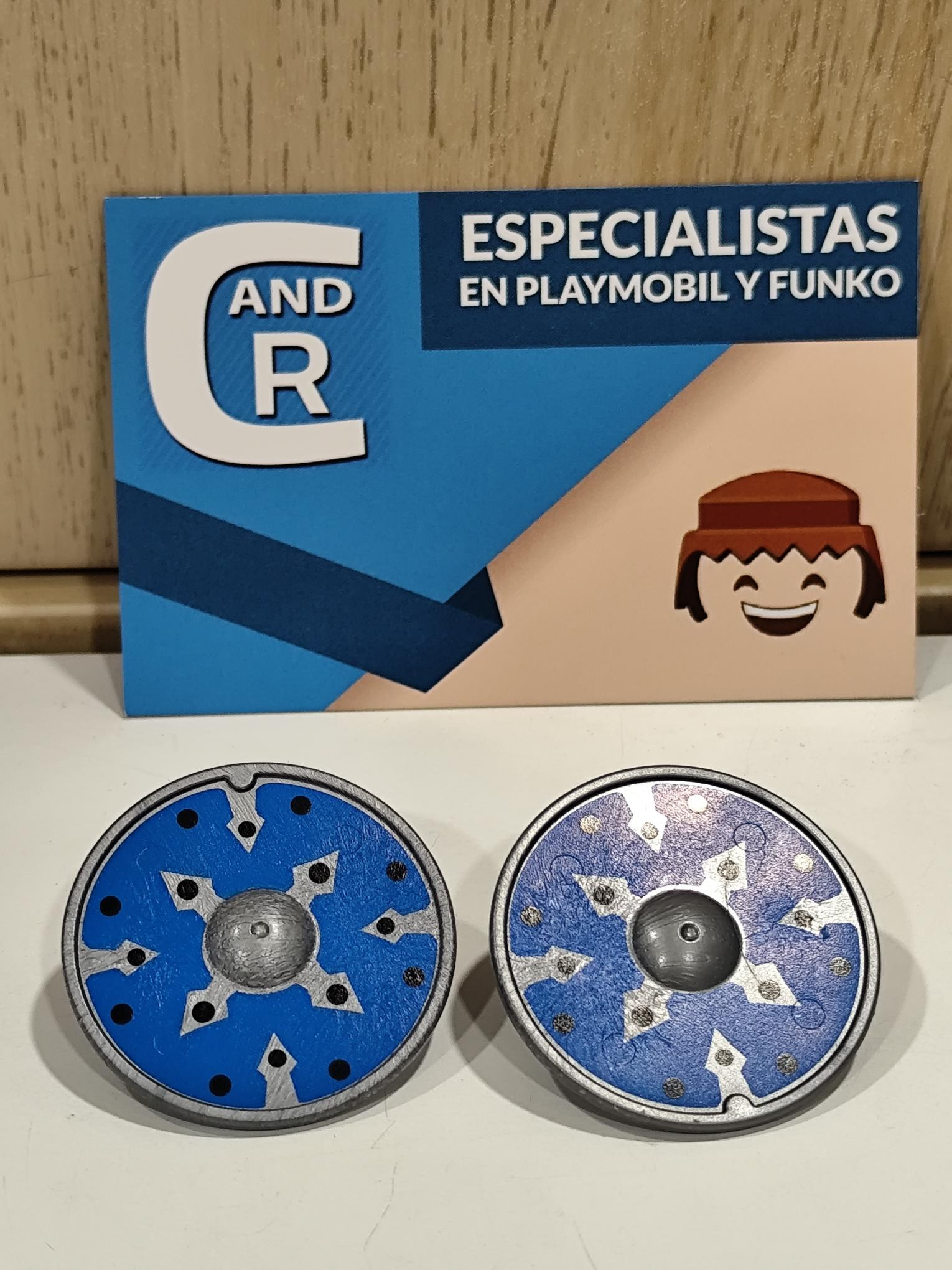 PLAYMOBIL 2X ESCUDO VIKINGO AZUL - 29/1/25