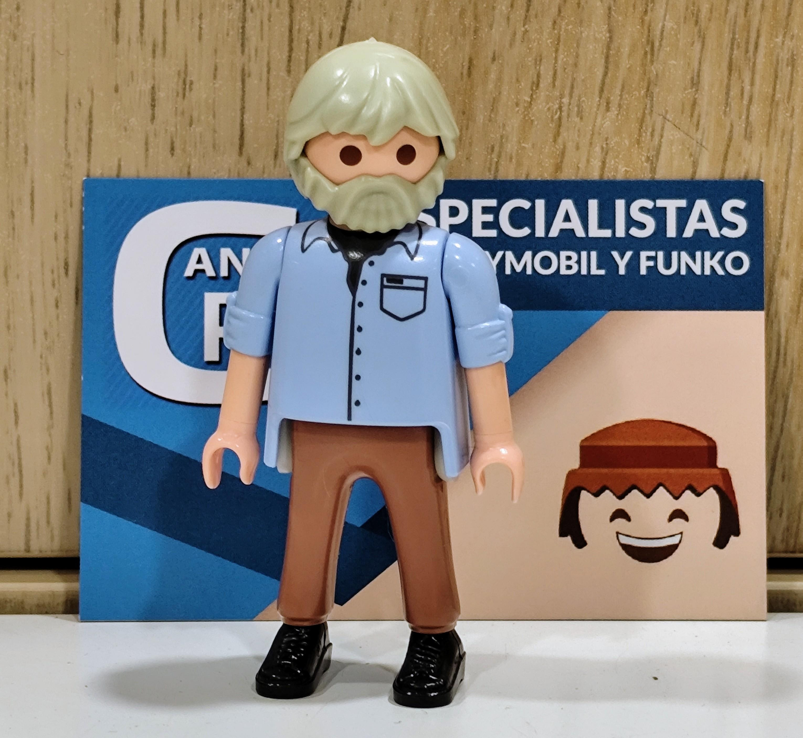 PLAYMOBIL FIGURA ABUELO PELO Y BARBA GRIS - 12/2/25