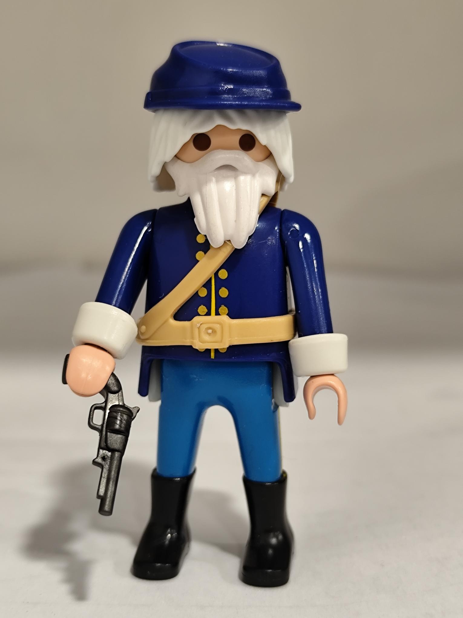 PLAYMOBIL SOLDADO DE L A UNION , NORDISTA BARBA BLANCA - 14/5/25