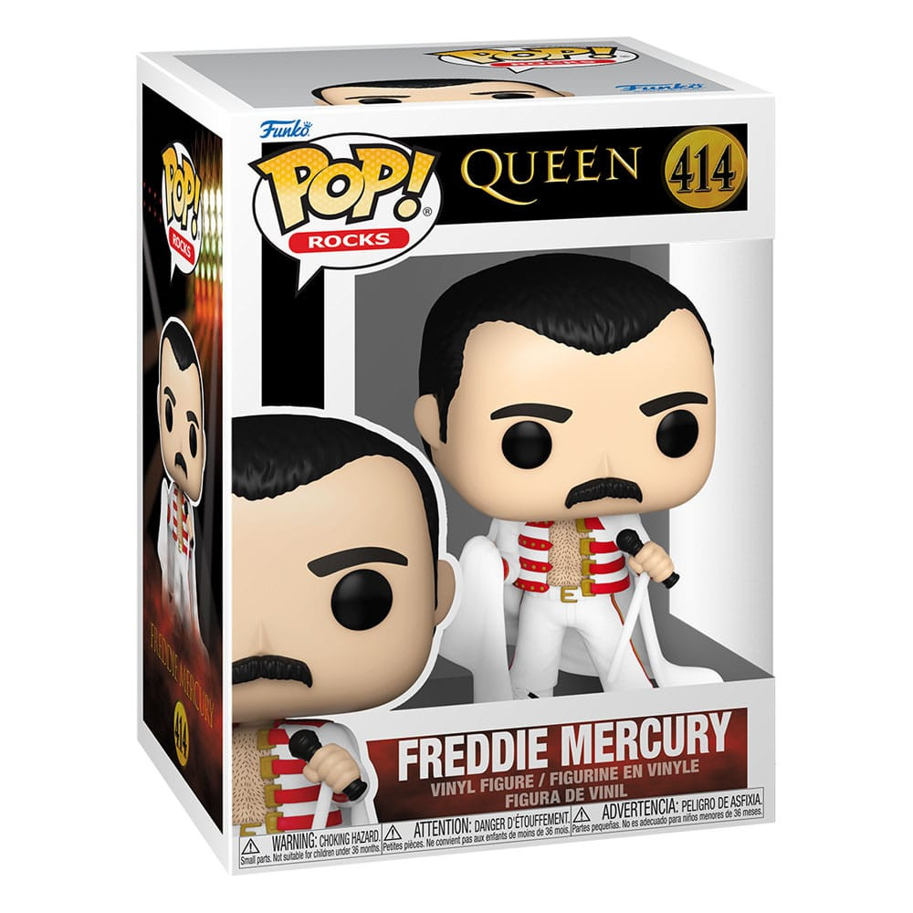 FUNKO POP FREDDY MERCURY CON CAPA BLANCA Nº 414