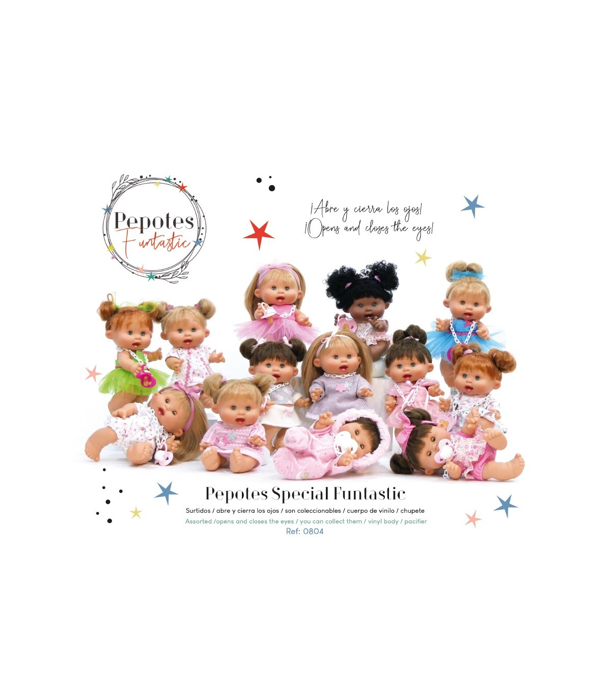 PEPOTES FUNTASTIC CON PELO ( OJOS MOVILES )