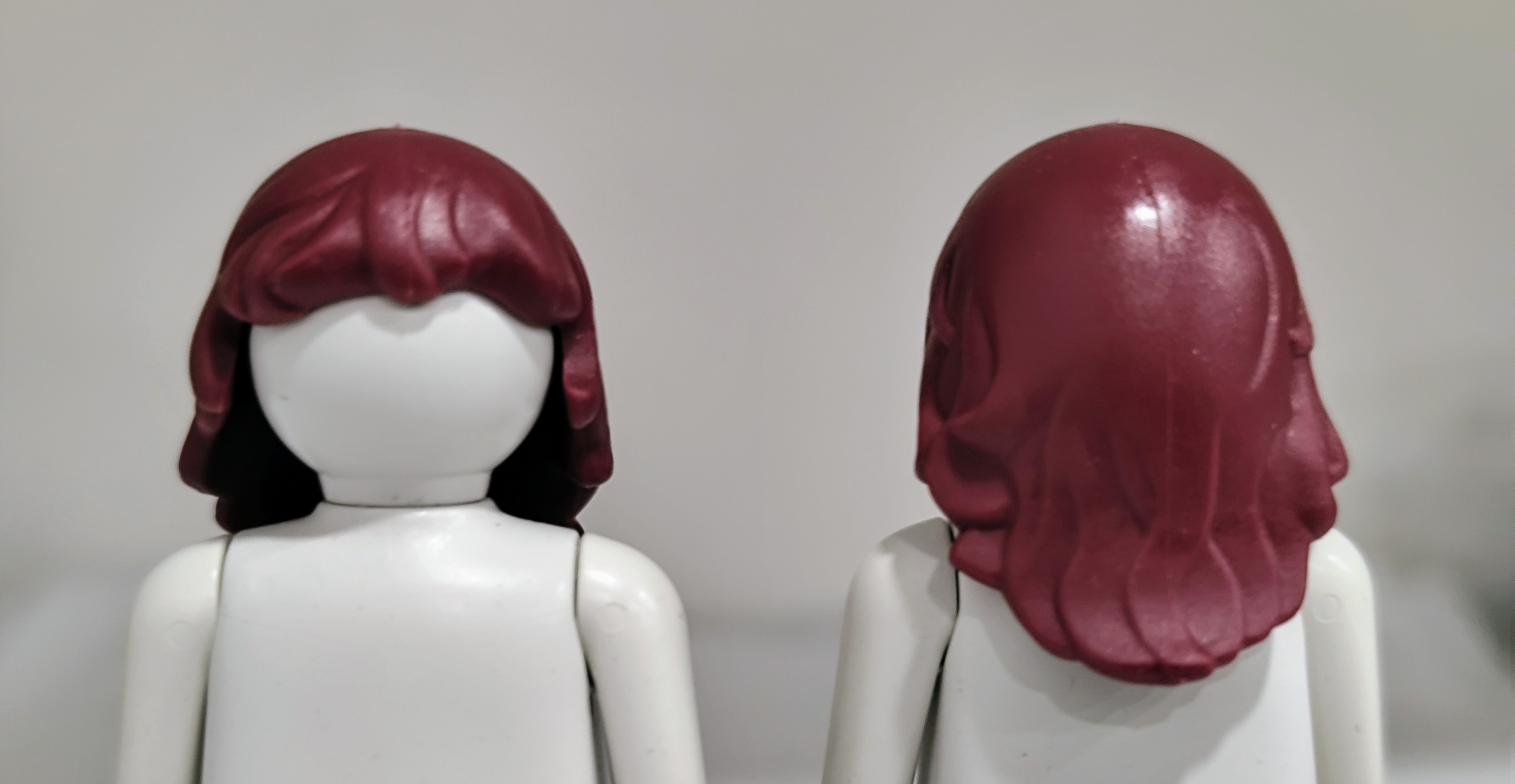 PLAYMOBIL 2X PELUCA PELO LARGO CAOBA- 18/6/25