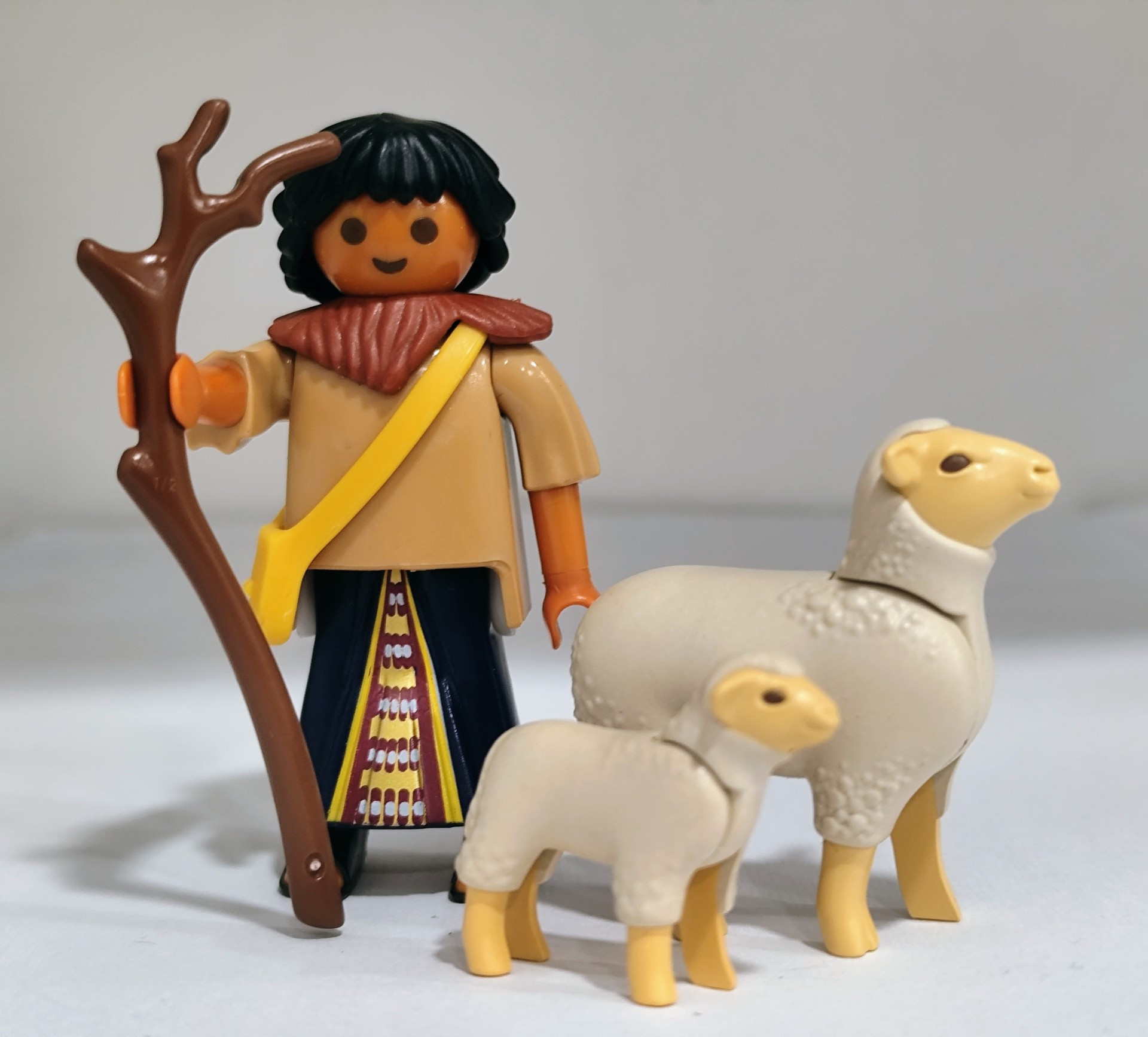 PLAYMOBIL ALDEANO , PASTOR CON OVEJAS , BELEN - 27/6/25