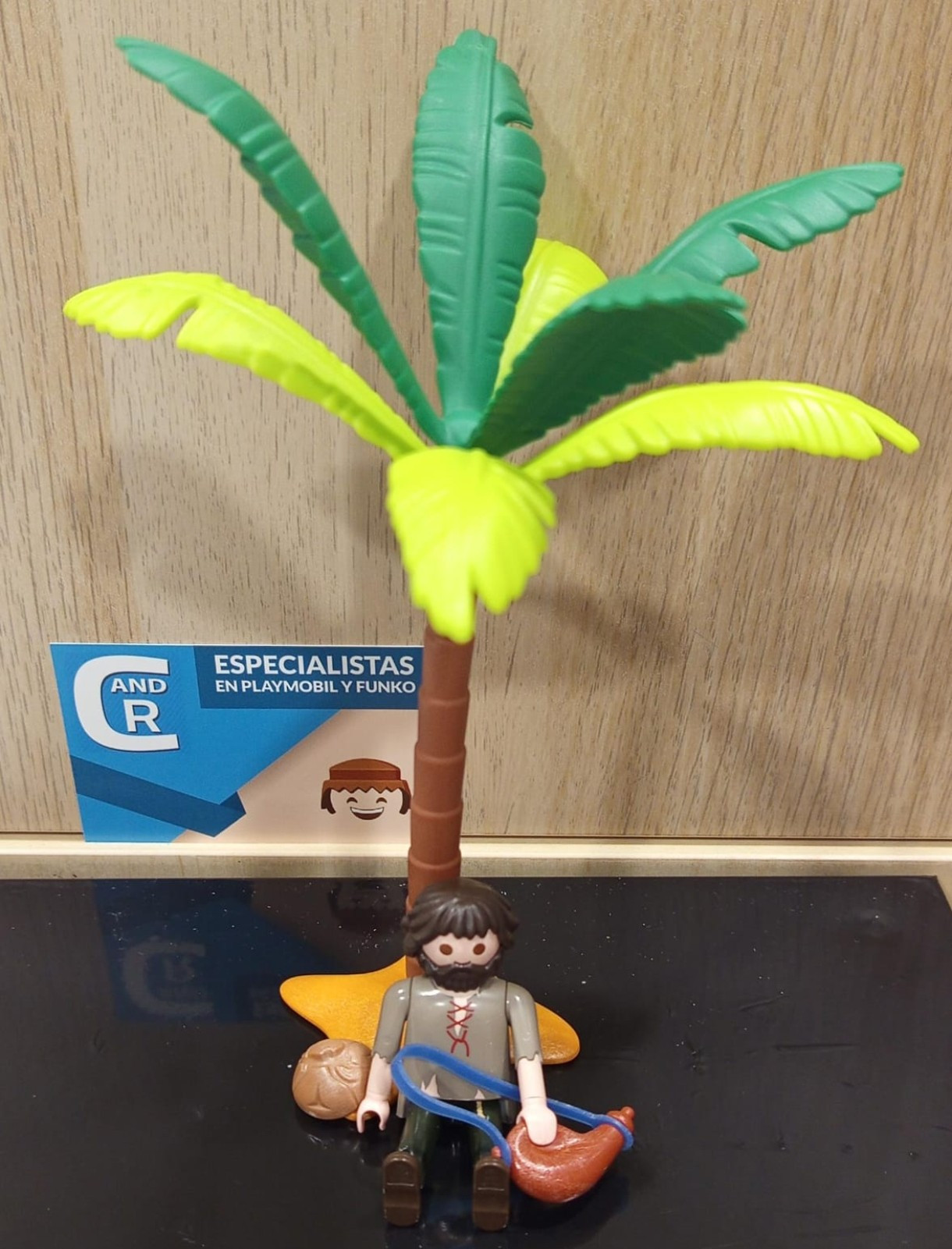 PLAYMOBIL ALDEANO , BORRACHO DEBAJO DE PALMERA , BELEN - 27/6/25