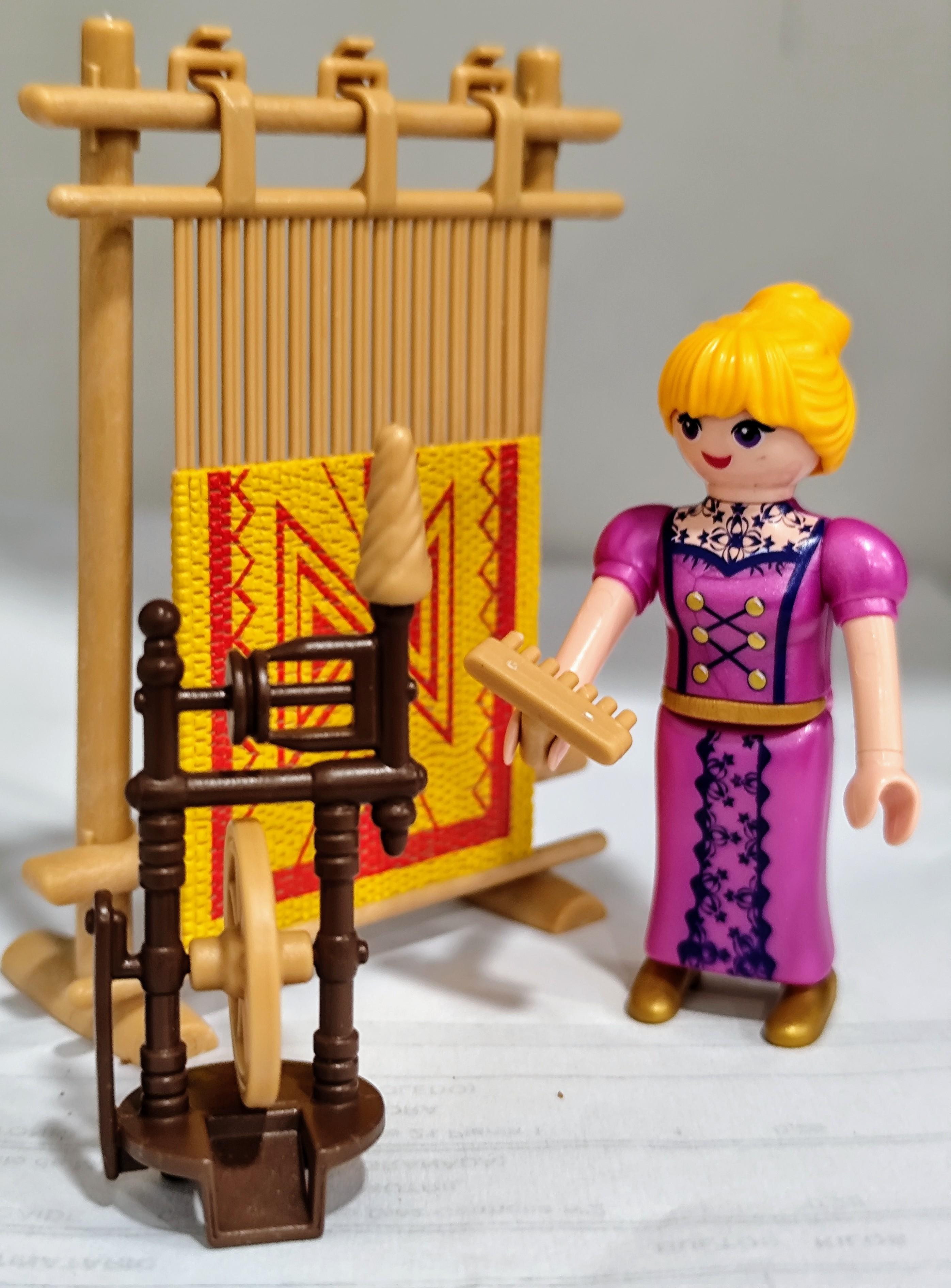 PLAYMOBIL ALDEANA , HILANDERA CON TELAR , BELEN - 27/6/25