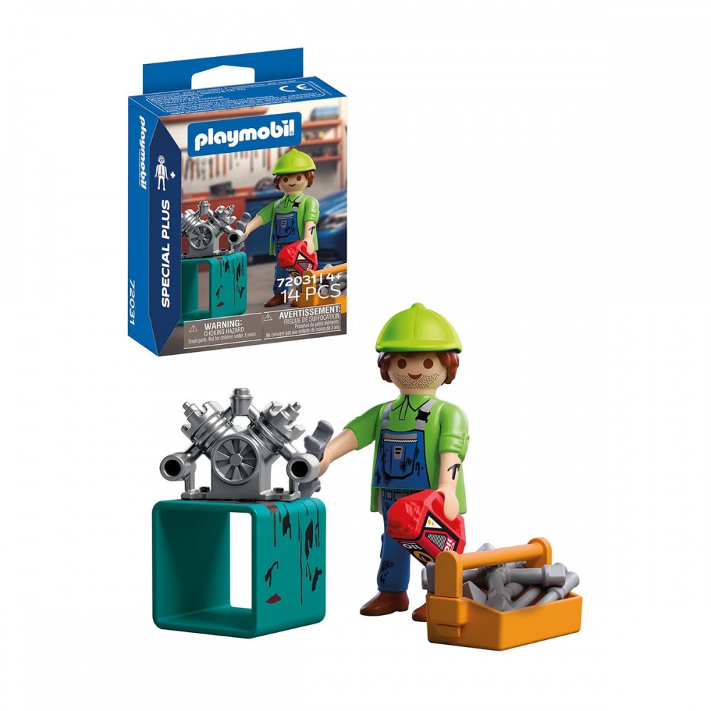 PLAYMOBIL SPECIAL PLUS 72031 - MECANICO DE COCHES CON MOTOR