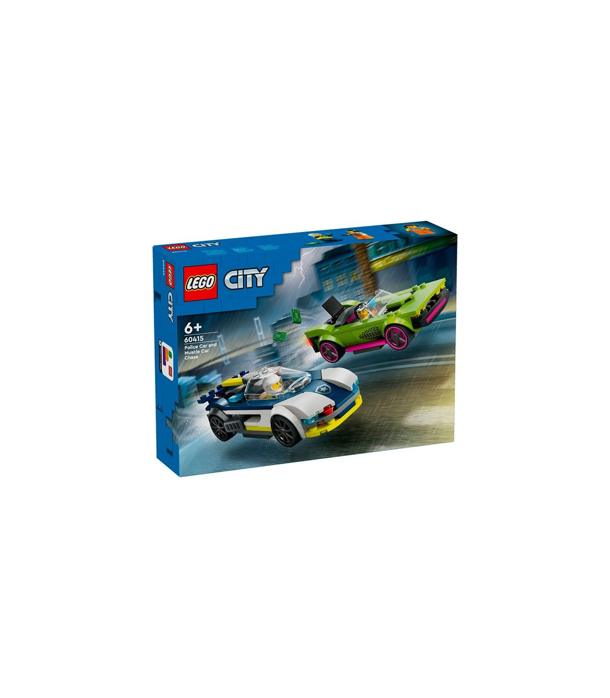 LEGO CITY 60415 COCHE DE POLICIA Y POTENTE DEPORTIVO
