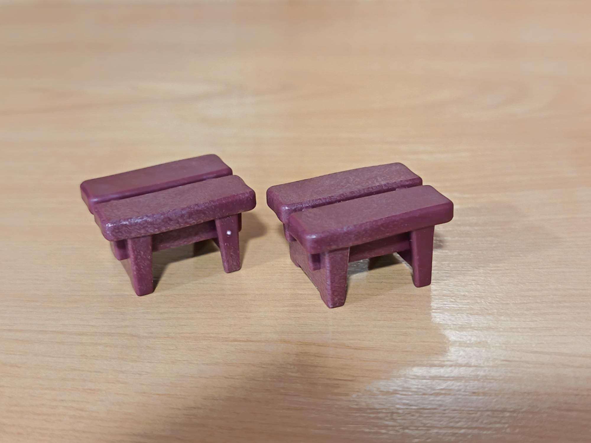 PLAYMOBIL 2x BANQUETA MADERA - 21/5/15